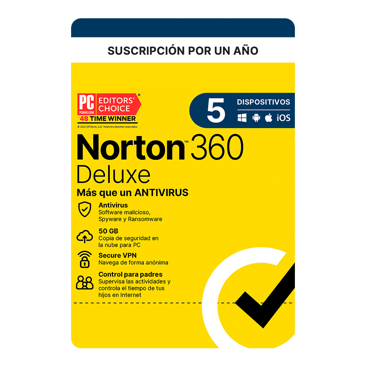 Norton 360 Deluxe 5 Dispositivos 1 Año